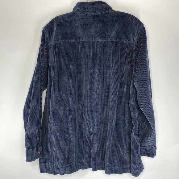 L.L. Bean Comfort Corduroy Relaxed Shirt Blue 512409 Size 1X - Picture 4 of 10
